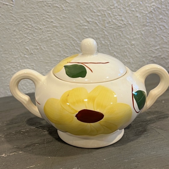 Vintage Blue Ridge Pottery cream and sugar set Sun Bouquet pattern hand-painted - Picture 8 of 13